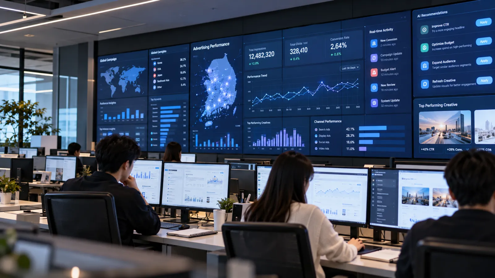 ADBEAT 광고 데이터 관제 화면